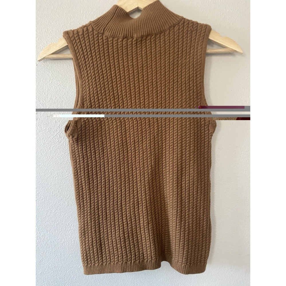 Elie Tahari Cable Knit Sweater Vest Women's Med Sz Med - Picture 4 of 8